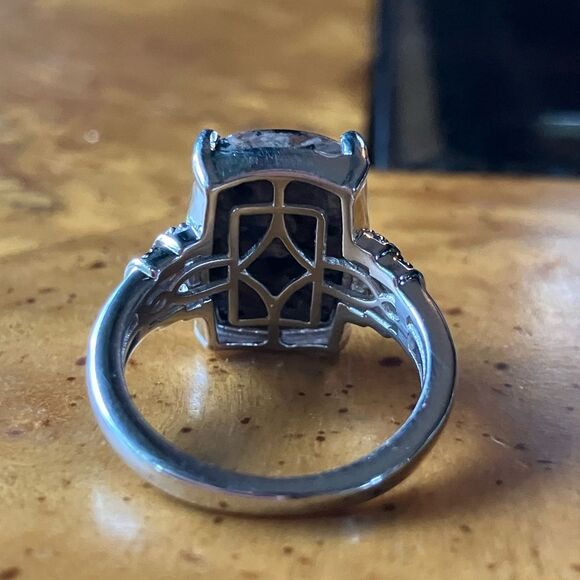 Natural Yooperlite Red Garnet Sterling Silver Ring Size 6 - Picture 5 of 9